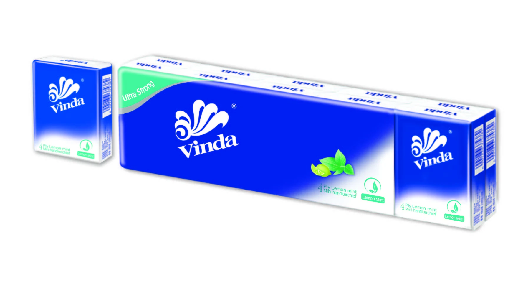 Ultra Strong Mini Handkerchief Tissues – Lemon Mint